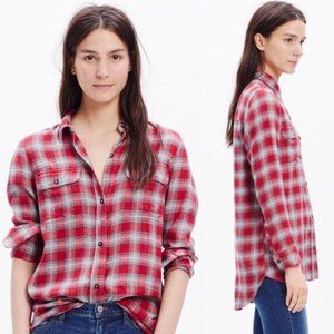 Madewell Ex-Boyfriend Shirt in Fairfax Plaid Size Small